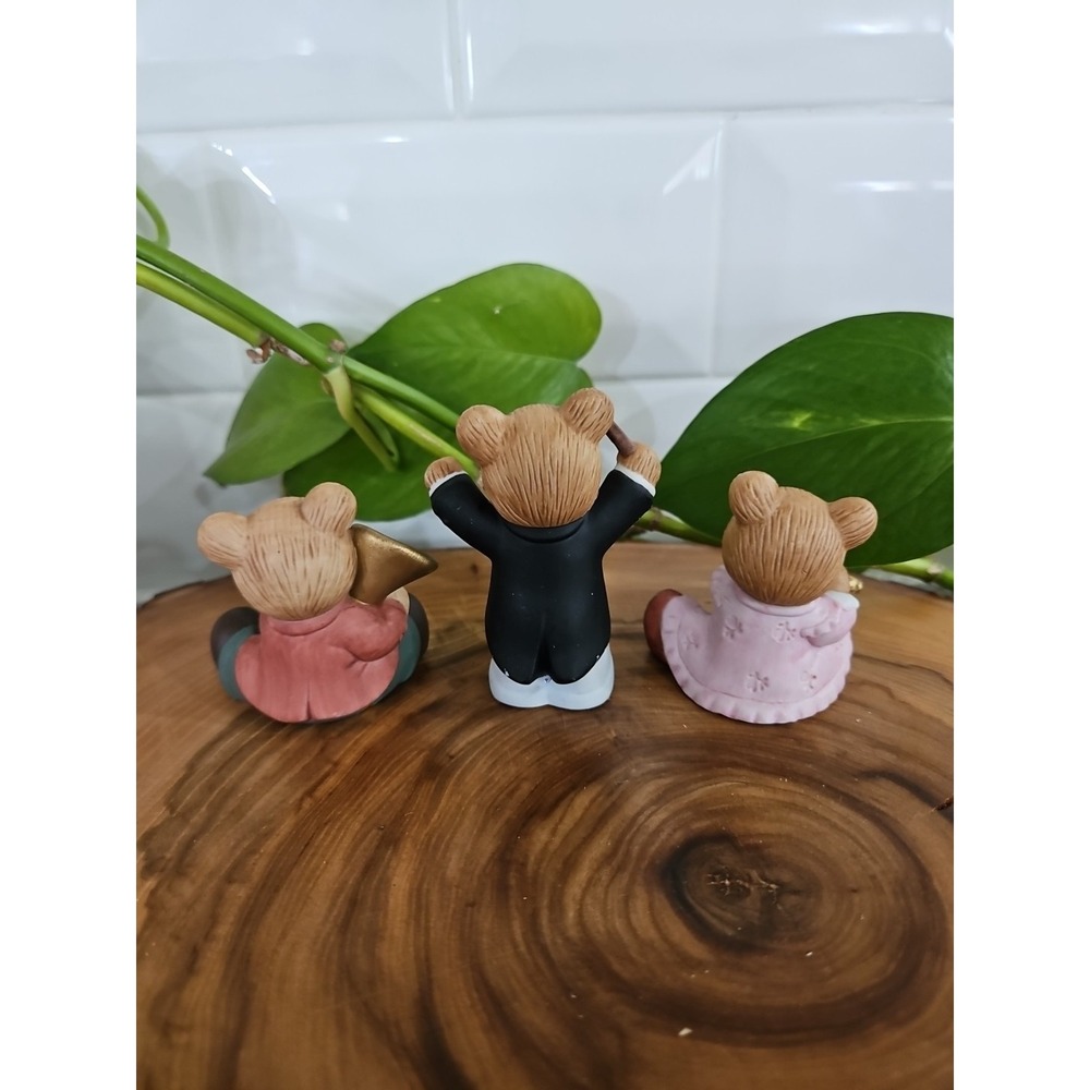 Homco Music Band Bears #1422 Set of 8 Porcelain Figurines w/ instruments - Picture 6 of 9